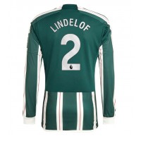 Camisa de time de futebol Manchester United Victor Lindelof #2 Replicas 2º Equipamento 2023-24 Manga Comprida